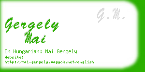 gergely mai business card